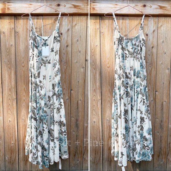 Reformation Katalina Dress Priscilla Size 0 NWT Floral Cream Midi Maxi Dress - Picture 3 of 15